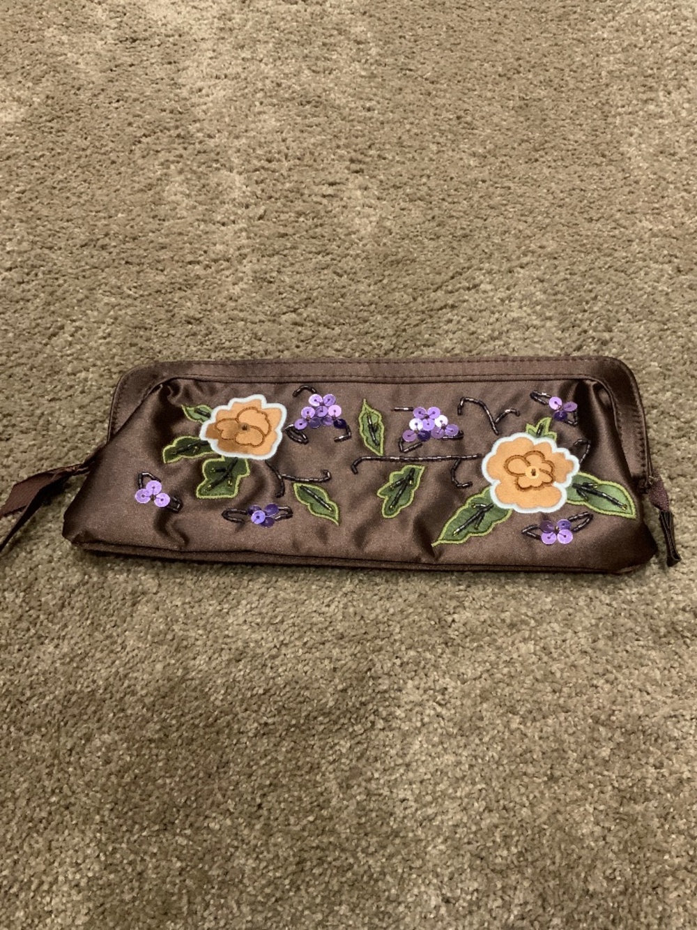 Beautiful Brown Evening Cocktail Purse Clutch - Brand New -